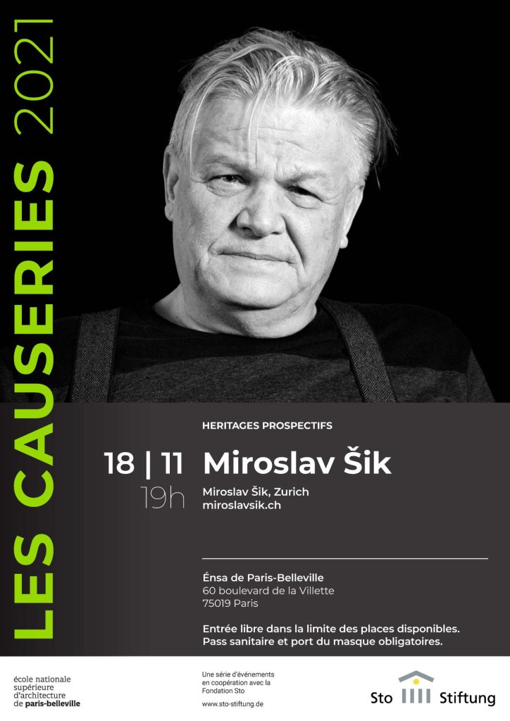 Conférence de Miroslav Šik, ancien élève d’Aldo Rossi à Zurich et initiateur du mouvement d’« architecture analogue » Architekturbüro,