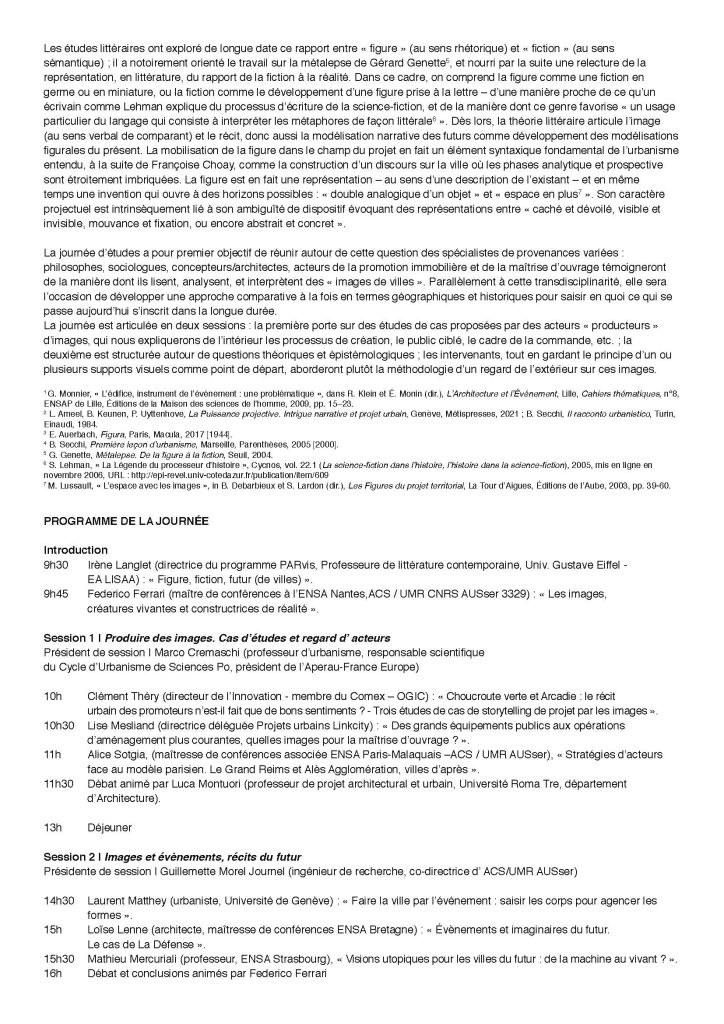 Organisée par ACS/UMR USser CNRS 3329 et l'Ensa de Paris-Malaquais.